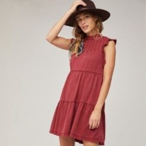 Anthropologie Red Mini Dress
